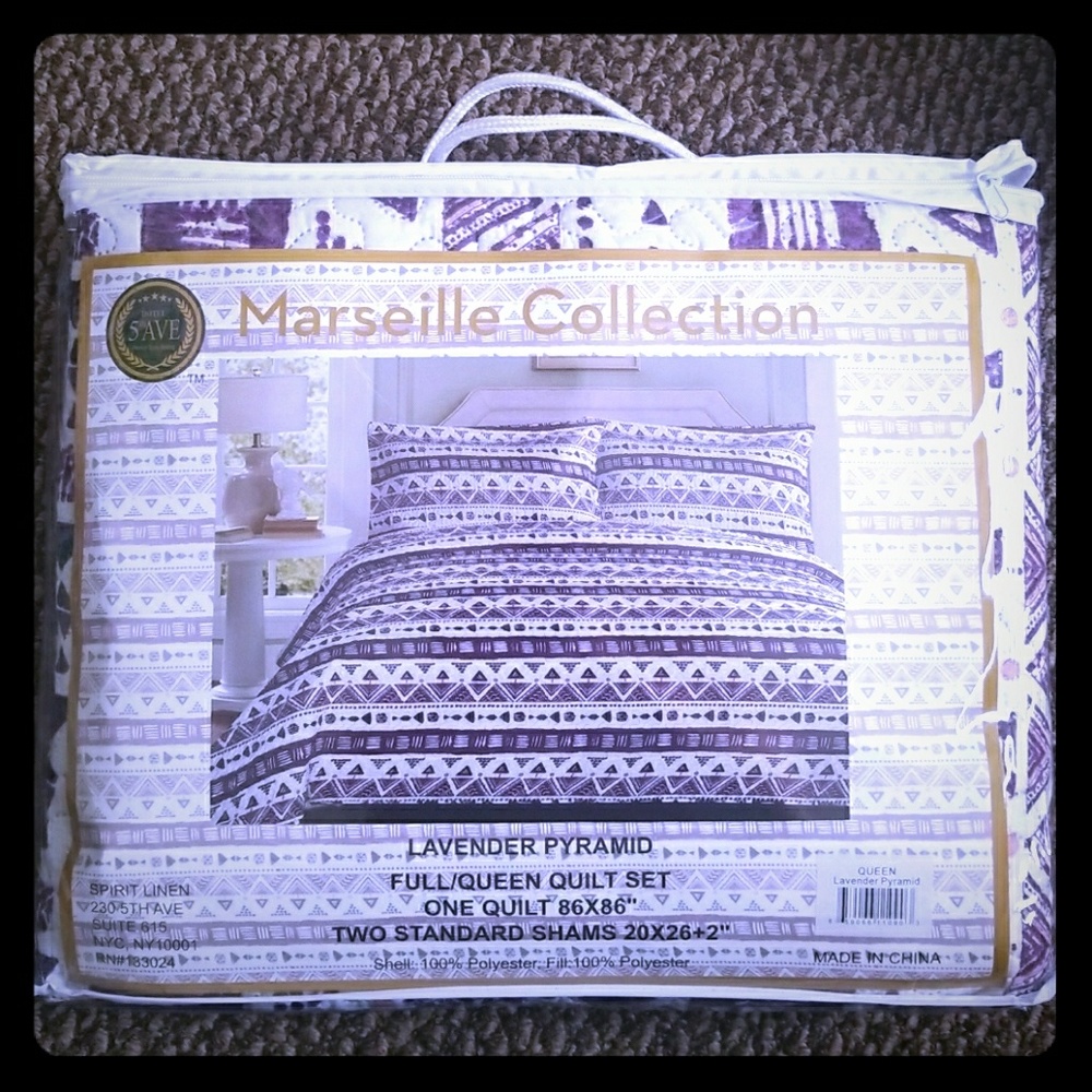 Marseille collection quilt and sham set